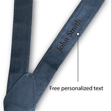 Alligator Y-Back Navy Blue Leather Suspenders Men Button End - Groomsmen Suspenders - Wedding Groom Suspenders Adjustable - Vinacreations