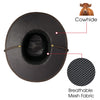 Dark Brown Alligator Cowboy Hat With Chin Cord | Adjustable Crocodile Skin Brim Hat Western