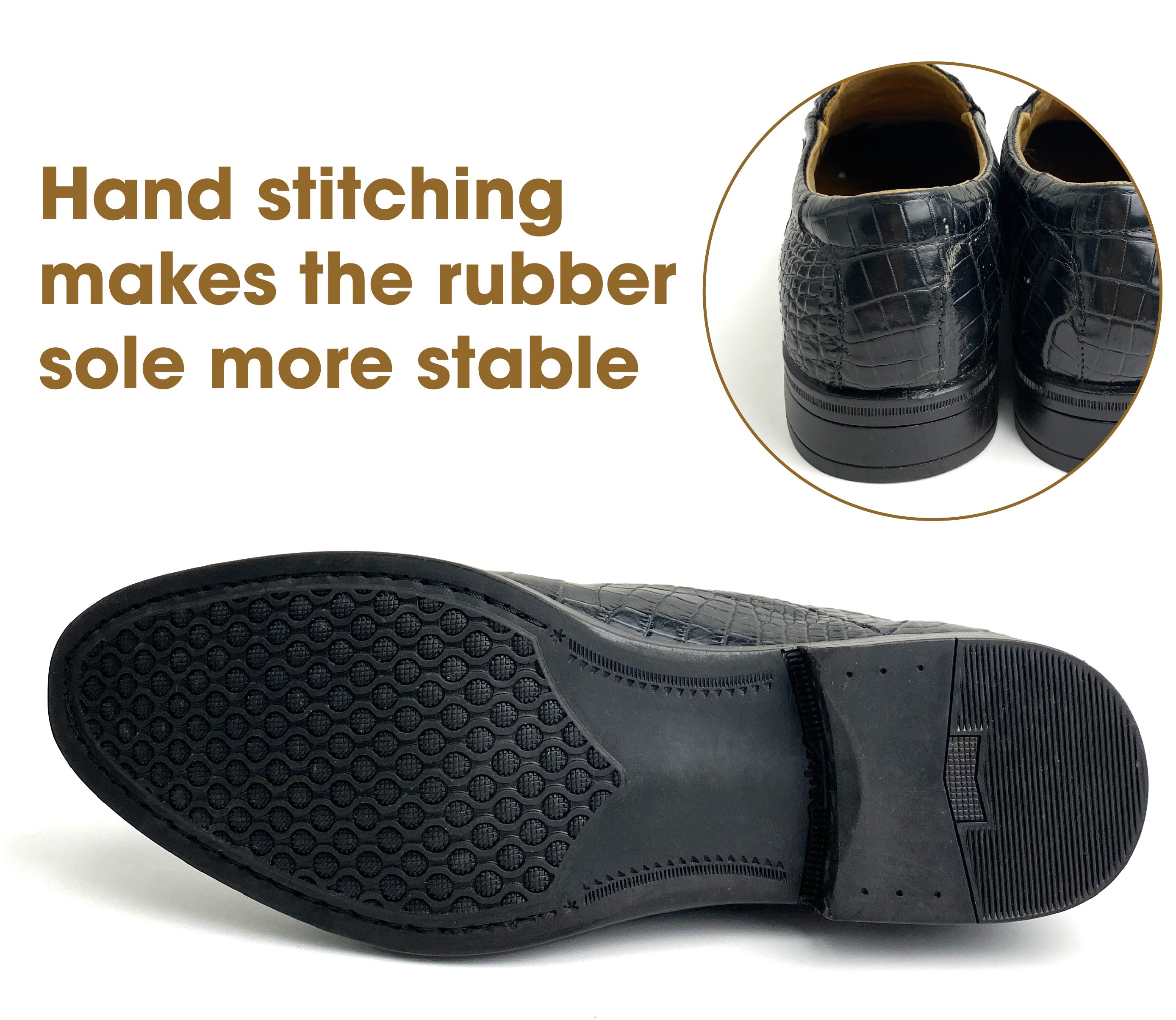 Black Mens Alligator Leather Slip-On Loafer Shoes For Men | Crocodile Hornback Leather Loffer | SH51F
