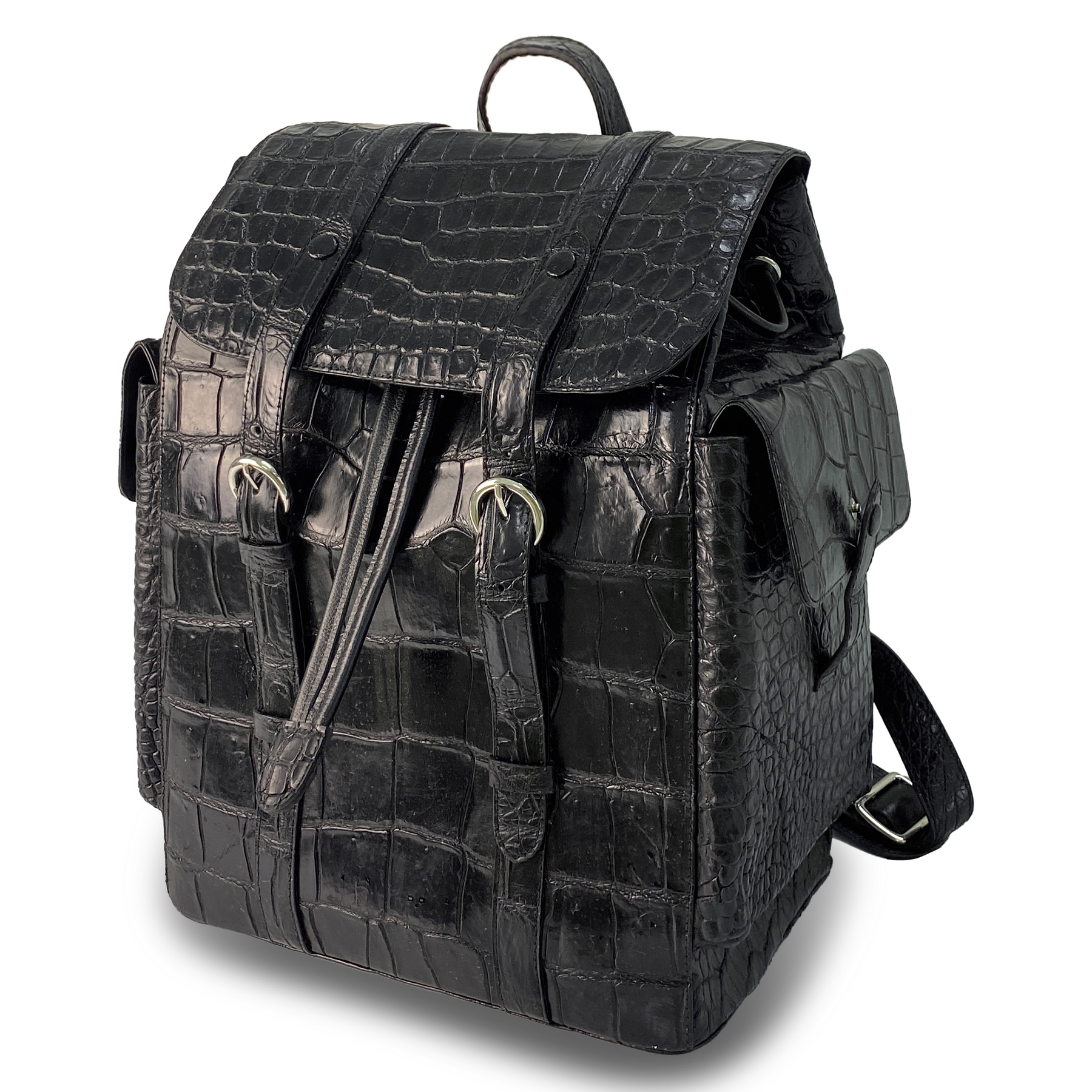 Alligator Leather Backpack for Men, Luxury Business Backpacks Large Capacity