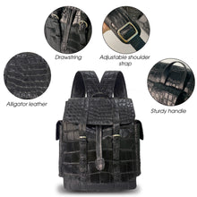 Alligator Leather Backpack for Men, Luxury Business Backpacks Large Capacity