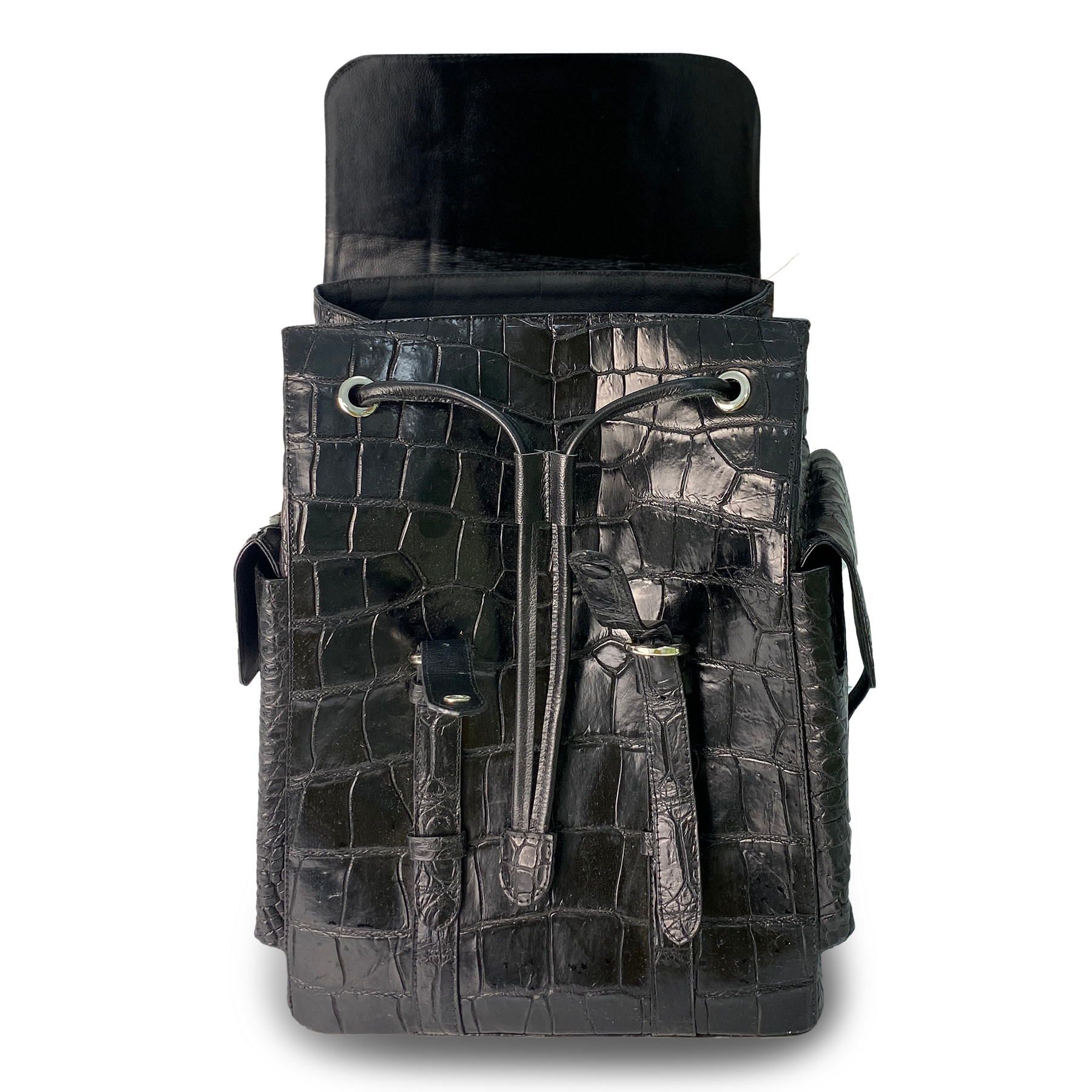 Alligator Leather Backpack for Men, Luxury Business Backpacks Large Capacity