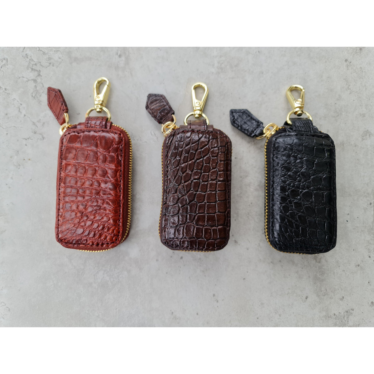 Best Car Key Case Cover Crocodile Leather | Smart Remote Key FOB Blocker Holder Alligator Leather Handmade - Vinacreations