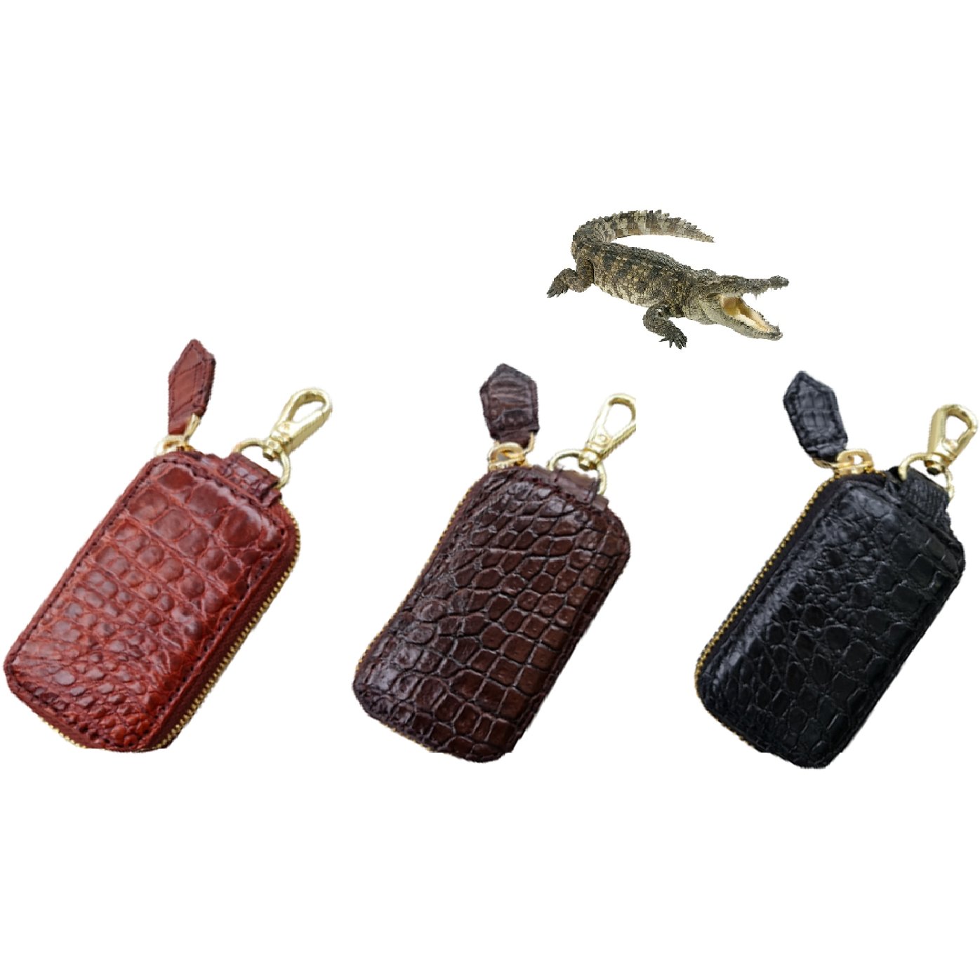 Best Car Key Case Cover Crocodile Leather | Smart Remote Key FOB Blocker Holder Alligator Leather Handmade - Vinacreations