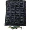 Black Alligator Horn Back Skin Bifold Vertical Wallet For Men | Handmade Crocodile Leather Wallet RFID Blocking | VL5678 - Vinacreations
