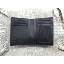 Black Alligator Horn Back Skin Bifold Vertical Wallet For Men | Handmade Crocodile Leather Wallet RFID Blocking | VL5678 - Vinacreations