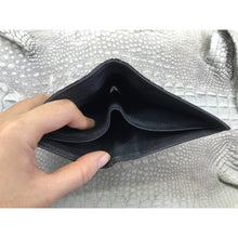Black Alligator Horn Back Skin Bifold Vertical Wallet For Men | Handmade Crocodile Leather Wallet RFID Blocking | VL5736 - Vinacreations