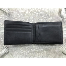 Black Alligator Horn Back Skin Bifold Wallet For Men | Handmade Crocodile Leather Wallet RFID Blocking | VL5655 - Vinacreations