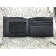 Black Alligator Horn Back Skin Bifold Wallet For Men | Handmade Crocodile Leather Wallet RFID Blocking | VL5655 - Vinacreations