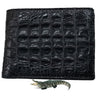 Black Alligator Horn Back Skin Bifold Wallet For Men | Handmade Crocodile Leather Wallet RFID Blocking | VL5655 - Vinacreations