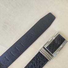 Black Alligator Hornback Leather Belt For Men - Automatic Buckle | BEHO11 - Vinacreations