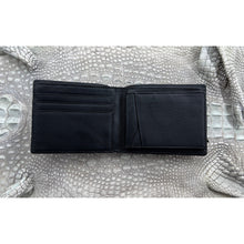 Black Alligator Hornback Skin Bifold Wallet For Men | Handmade Crocodile Leather Wallet RFID Blocking | VL4566 - Vinacreations