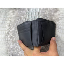 Black Alligator Hornback Skin Bifold Wallet For Men | Handmade Crocodile Leather Wallet RFID Blocking | VL4566 - Vinacreations