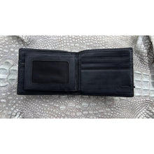 Black Alligator Hornback Skin Bifold Wallet For Men | Handmade Crocodile Leather Wallet RFID Blocking | VL4566 - Vinacreations