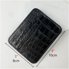Black Alligator Leather Credit Card Holder | RFID Blocking | BLACK-CARD-11 - Vinacreations