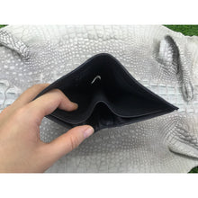 Black Alligator Skin Bifold Vertical Wallet For Men | Handmade Crocodile Leather Wallet RFID Blocking | VL5690 - Vinacreations
