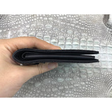 Black Alligator Skin Bifold Wallet For Men | Handmade Crocodile Leather Wallet RFID Blocking | VL5630 - Vinacreations