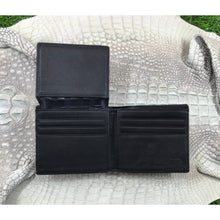 Black Alligator Skin Bifold Wallet For Men | Handmade Crocodile Leather Wallet RFID Blocking | VL5630 - Vinacreations