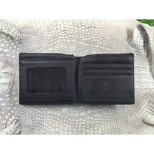 Black Alligator Skin Bifold Wallet For Men | Handmade Crocodile Leather Wallet RFID Blocking | VL5630 - Vinacreations