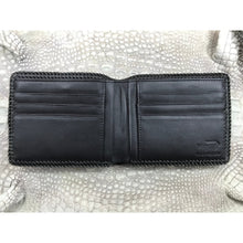Black Alligator Skin Bifold Wallet For Men | Handmade Crocodile Leather Wallet RFID Blocking | VL5662 - Vinacreations