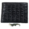 Black Alligator Skin Bifold Wallet For Men | Handmade Crocodile Leather Wallet RFID Blocking | VL5700 - Vinacreations