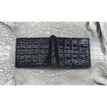 Black Alligator Skin Bifold Wallet For Men | Handmade Crocodile Leather Wallet RFID Blocking | VL5713 - Vinacreations