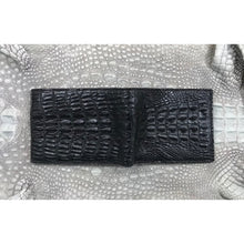 Black Alligator Skin Bifold Wallet For Men | Handmade Crocodile Leather Wallet RFID Blocking | VL5721 - Vinacreations