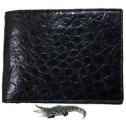Black Alligator Skin Bifold Wallet For Men | Handmade Crocodile Leather Wallet RFID Blocking | VL5724