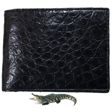 Black Alligator Skin Bifold Wallet For Men | Handmade Crocodile Leather Wallet RFID Blocking | VL5724 - Vinacreations