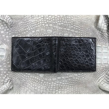 Black Alligator Skin Bifold Wallet For Men | Handmade Crocodile Leather Wallet RFID Blocking | VL5724 - Vinacreations