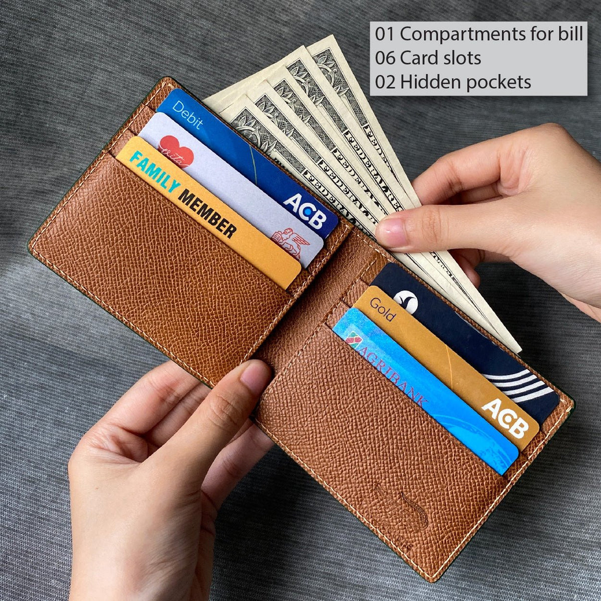 Black Alligator Wallet Hand Stitching | VINAM-90 - Vinacreations