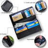 Black Double Side Alligator Long Wallet For Men | Luxury Crocodile Leather Business Tall Bifold Wallet RFID Blocking | LON11-CS - Vinacreations
