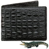 Black Double Side Alligator Skin Bifold Wallet For Men | Handmade Crocodile Hornback Leather Wallet RFID Blocking | VINAM-98 - Vinacreations