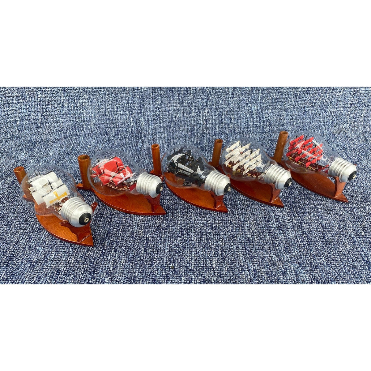 Black Pearl Caribbean Pirate Ship In A Bottle Miniature Boat - Vinacreations