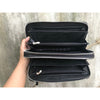 Black Women's Long Purse Wallet Alligator Leather Clutch Large Capacity Luxury Ladies Crocodile Wristlet Organizer RFID Blocking Wallet VINU-19 - Vinacreations