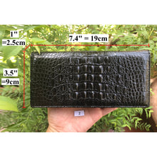 Black Women's Long Purse Wallet Alligator Leather Clutch Large Capacity Luxury Ladies Crocodile Wristlet Organizer RFID Blocking Wallet VINU02 - Vinacreations