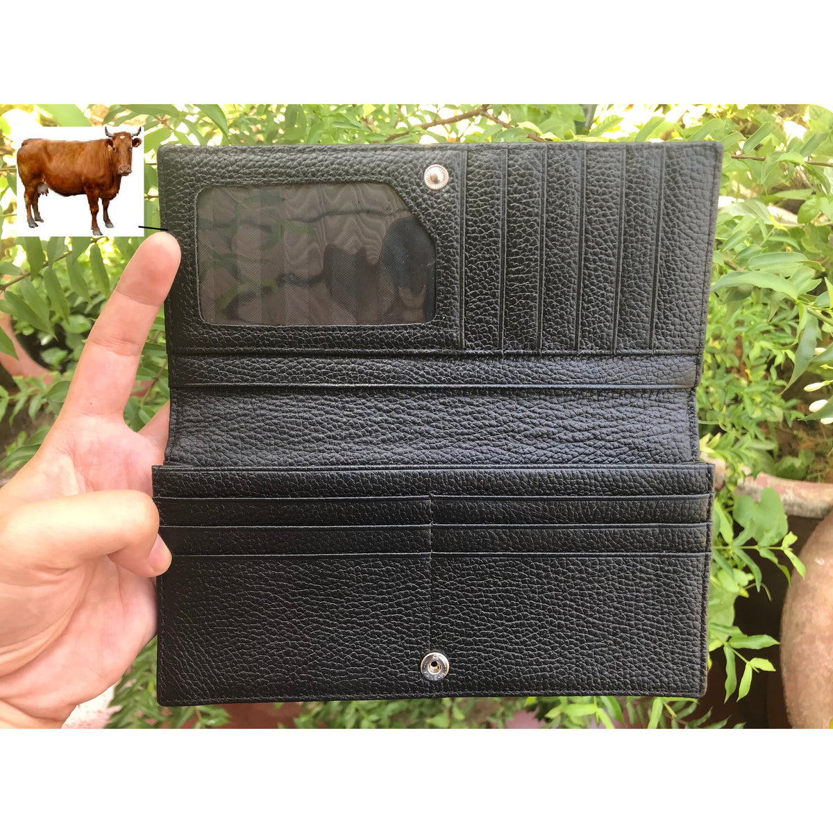 Black Women's Long Purse Wallet Alligator Leather Clutch Large Capacity Luxury Ladies Crocodile Wristlet Organizer RFID Blocking Wallet VINU02 - Vinacreations
