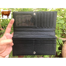 Black Women's Long Purse Wallet Alligator Leather Clutch Large Capacity Luxury Ladies Crocodile Wristlet Organizer RFID Blocking Wallet VINU02 - Vinacreations