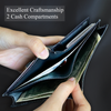 Black Alligator Leather Vertical Bifold Wallet Large Capacity | DUN1