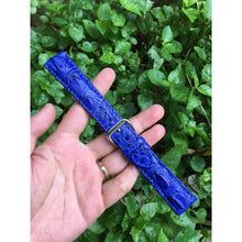 Blue Alligator Leather Watch Band For Men | Premium Crocodile Quick Release Replacement Wristwatch Strap | DH-40 - Vinacreations