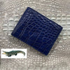 Blue Alligator Skin Bifold Wallet For Men | Handmade Crocodile Leather Wallet RFID Blocking | VL4554 - Vinacreations