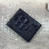 Blue Alligator Skin Bifold Wallet For Men | Handmade Crocodile Leather Wallet RFID Blocking | VL5623 - Vinacreations