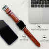 Brown Alligator Leather Watch Band Compatible with Apple Watch IWatch Series 7 6 5 4 3 2 1 SE | AW-06 - Vinacreations
