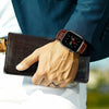 Brown Alligator Leather Watch Band Compatible with Apple Watch IWatch Series 7 6 5 4 3 2 1 SE | AW-06 - Vinacreations