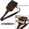 Brown Alligator Men‘s Leather Chest Bag, Messenger Bag, Crossbody Bag Christmas Gift For Men - Vinacreations