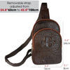 Brown Alligator Men‘s Leather Chest Bag, Messenger Bag, Crossbody Bag Christmas Gift For Men - Vinacreations