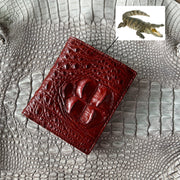 Brown Alligator Skin Bifold Wallet For Men | Handmade Crocodile Leather Wallet RFID Blocking | VL2117