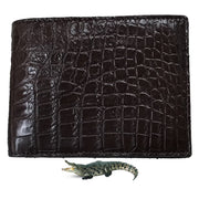 Brown Alligator Skin Bifold Wallet For Men | Handmade Crocodile Leather Wallet RFID Blocking | VL5711
