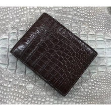 Brown Alligator Skin Bifold Wallet For Men | Handmade Crocodile Leather Wallet RFID Blocking | VL5711 - Vinacreations