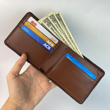 Brown Hornback Alligator Leather Bifold Wallet Knitting Edge | VINAM-01 - Vinacreations